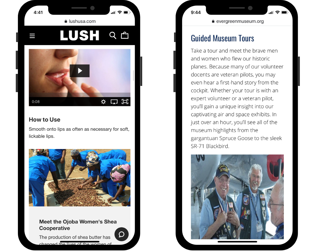 Customer Experience - LUSH - Evergreen Aviation & Space Museum - Ecommerce - Holiday Shopping