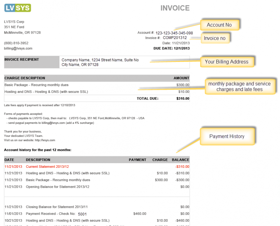 Buildable Sample invoice